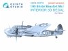 Quinta Studio QDS-48379 Bristol Beaufort Mk.I 3D-Printed & coloured Interior on decal paper (ICM) (Small version) 1/48